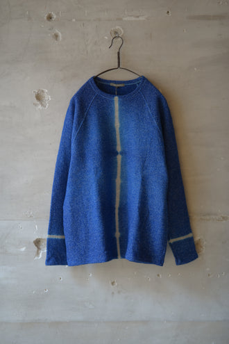 WOOL COTTON JERSEY CREW NECK PULLOVER