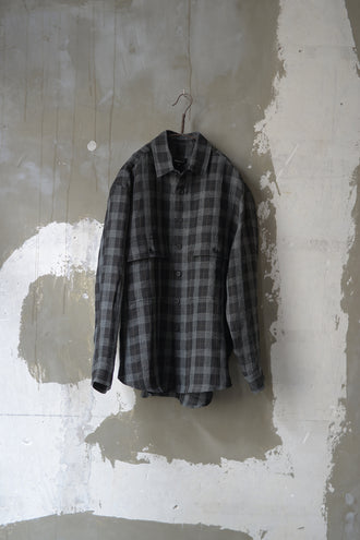 BIG SHIRT (LINEN CHECK)