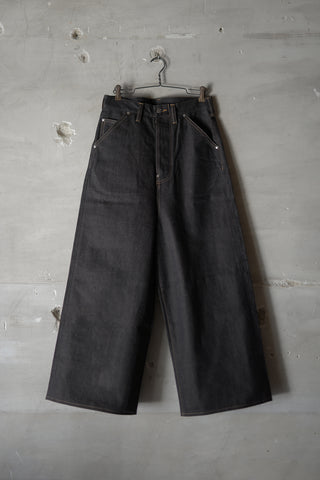 COFFEE BLACK DENIM TROUSERS