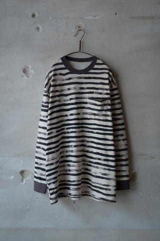 BORDER LONG SLEEVE CUT SEWN