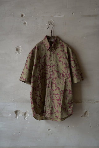 1980’s Dead stock Italian Flower Half Sleeve Shirt by SAINT DENIS