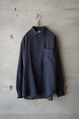 ETERNAL SHIRT_INDIGO X KAKI DYE