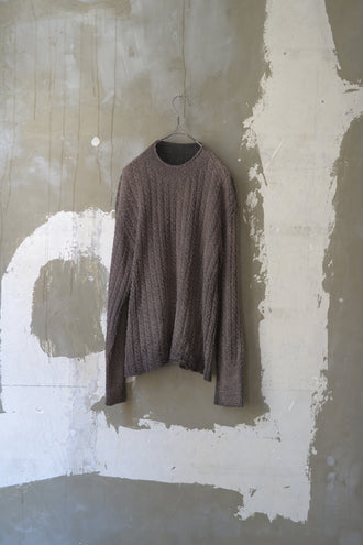 BLEACH&DYE CABLE KNIT