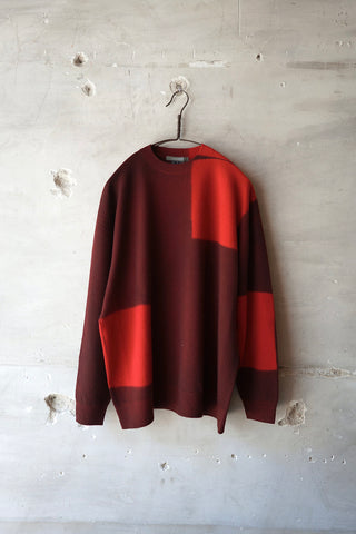 CASHMERE SEAMLESS CREW NECK WIDE PULOVER_BLOCK