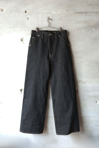 COFFEE BLACK DENIM TROUSERS