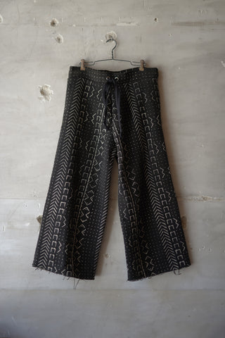 WIDE LEG KICKBACK DRAWSTRING TROUSERS