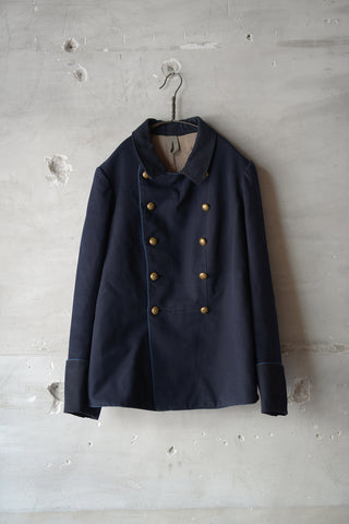 1909's Antique French Fireman's Wool Melton Coat