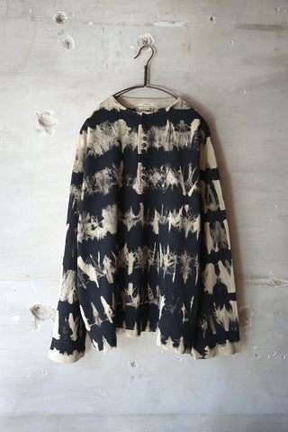 BLEACHING TIE-DYE TEN BUTTON SHIRT