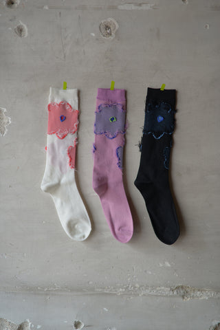 REVERSED FLOWER SOCKS