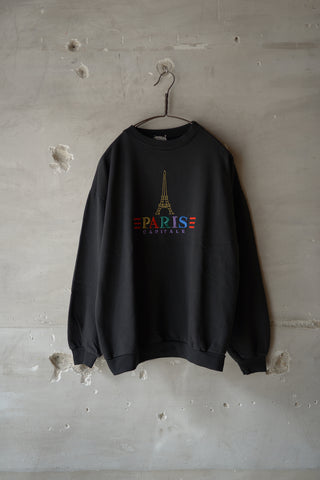 1980-1990's French Embroydered Print Sweat Shirt
