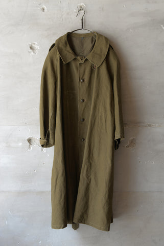 1940’s French Military Linen Mortorcycle Coat “Rare Model”